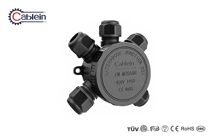 Round 5-Way Inline Waterproof Junction Box
